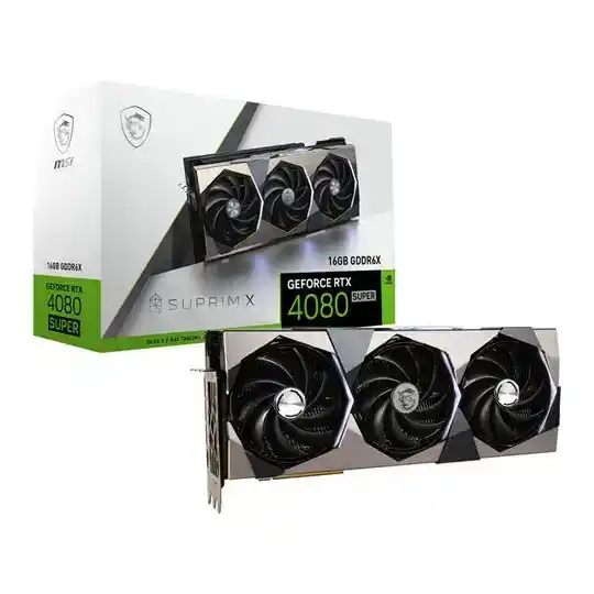 MSI NVIDIA GeForce RTX 4080 SUPER 16GB SUPRIM X Ada Lovelace Graphics Card